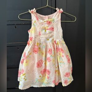 Cherokee Pink and Cream Floral Kids Dress
